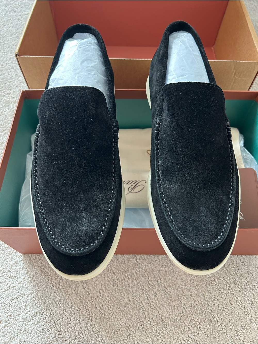 Loro Piana Summer Walk Black Suede - Picture 2 of 10